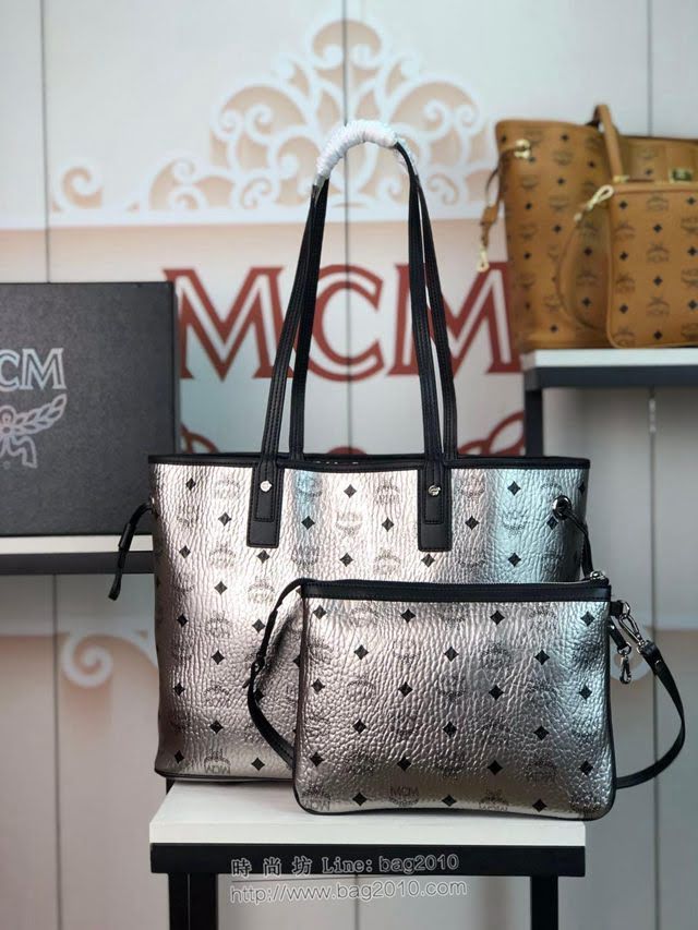 MCM女包 原單 6018 MCMLIZ VLSETOS系列 雙面可用 MCM女購物袋 MCM女手提包 單肩包  mdmc1256